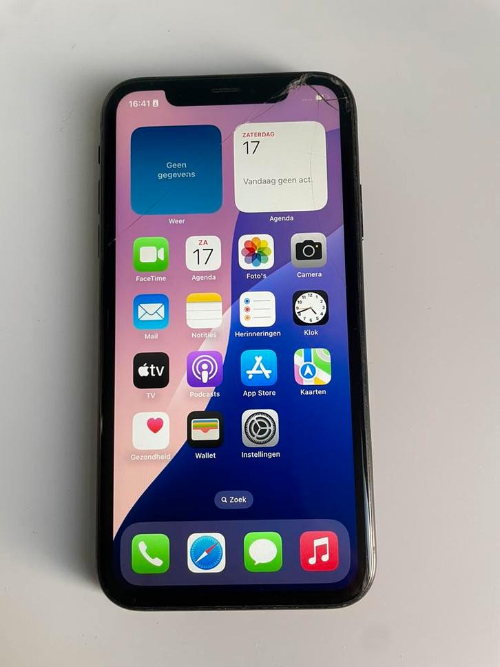 iPhone Xr 64GB | Zwart | Batterij 87% | Barst Voor, Télécoms, Téléphonie mobile | Apple iPhone, Comme neuf, 64 GB, Sans abonnement
