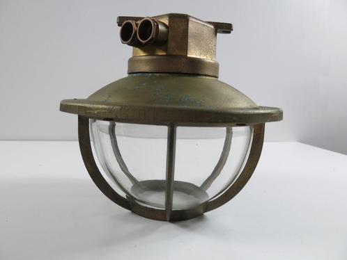 Lampe de navire industrielle en laiton E.N.I 559, Collections, Marine, Comme neuf, Enlèvement ou Envoi