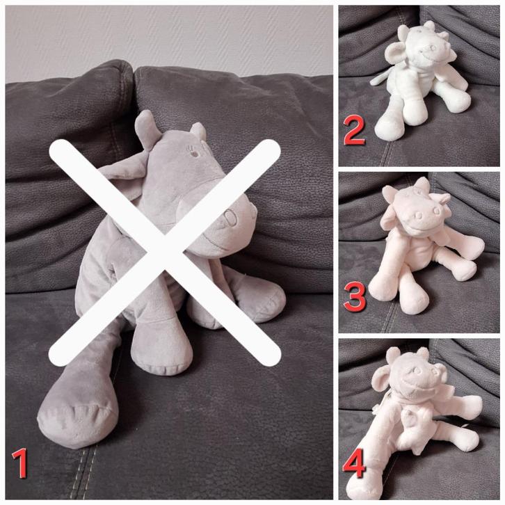 Noukies/Nattou knuffelbeesten, Kinderen en Baby's, Speelgoed | Knuffels en Pluche, Nieuw, Koe, Ophalen of Verzenden