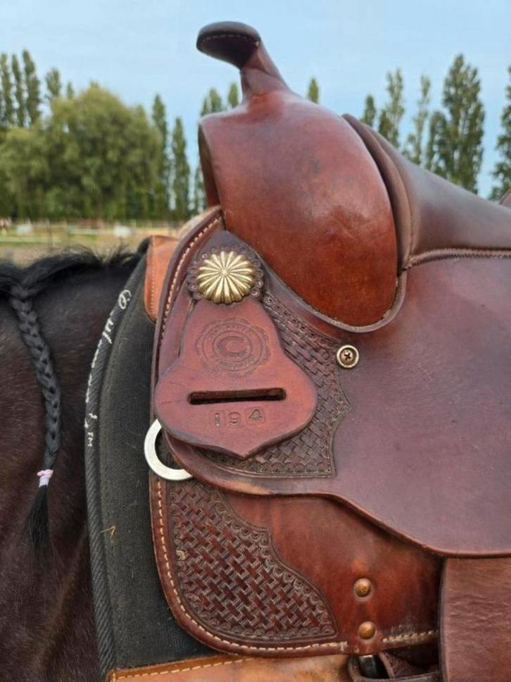 Continental westernzadel, Dieren en Toebehoren, Paarden en Pony's | Zadels, Zo goed als nieuw, Western, Ophalen