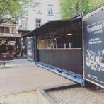 the box popup bar / mobile bar / foodtruck / bar, Hobby en Vrije tijd, Feestartikelen | Verhuur, Ophalen of Verzenden, Zo goed als nieuw