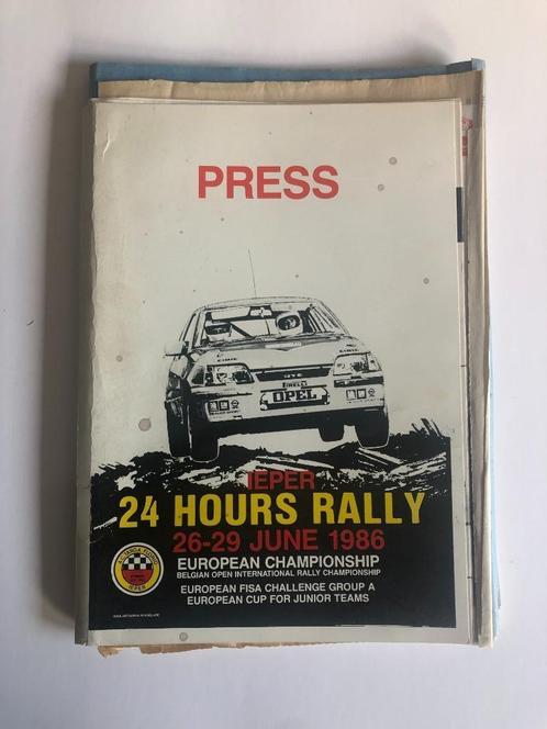 press map rally 24 uren Ieper 1986, Verzamelen, Automerken, Motoren en Formule 1, Gebruikt, Auto's, Ophalen of Verzenden