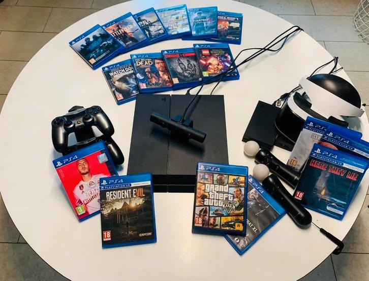 Ultieme PS4 Kerstbundel, Games en Spelcomputers, Spelcomputers | Sony PlayStation 4, Zo goed als nieuw, Original, 1 TB, Met 2 controllers