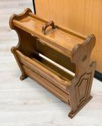 Vintage hout Houten tijdschriftenrek krantenbak lectuurbak, Ophalen of Verzenden, Zo goed als nieuw