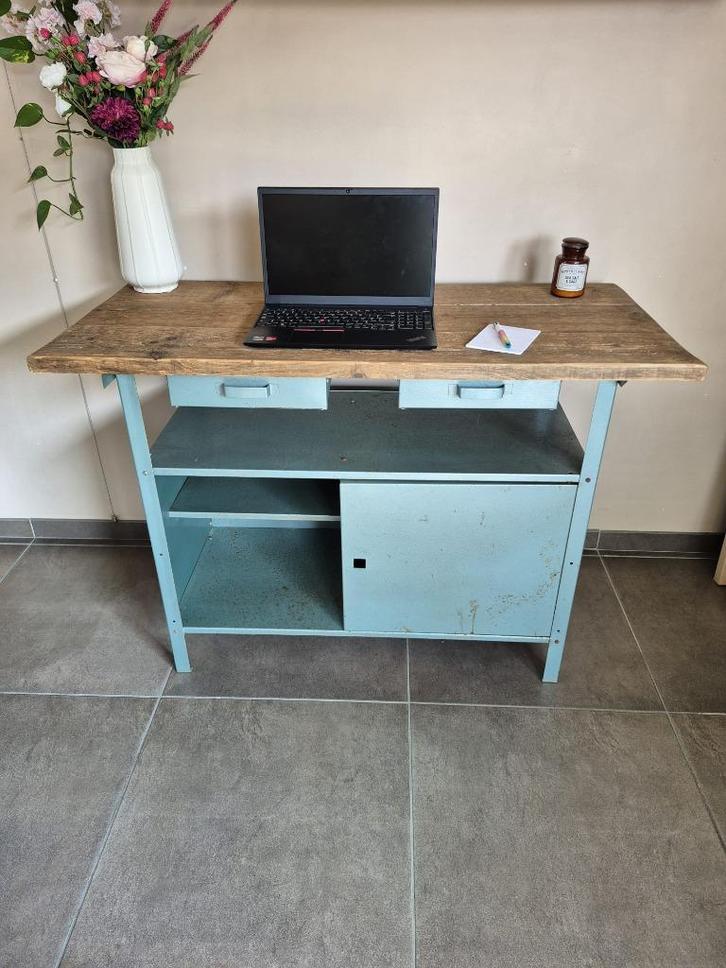 Metalen werkbank, werktafel, Doe-het-zelf en Bouw, Werkbanken, Zo goed als nieuw, Ophalen