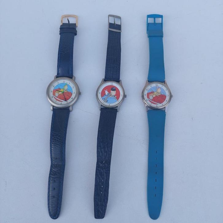 AVENTURES TINTIN MILOU 3 HORLOGE HERGE EDITIE BD CAMEX STL, Collections, Personnages de BD, Utilisé, Tintin, Enlèvement ou Envoi