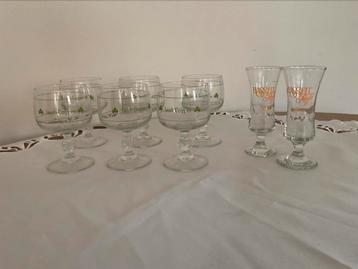 Irish coffee glazen + Hasseltse koffie glazen, Verzamelen, Glas en Drinkglazen, Ophalen, Zo goed als nieuw