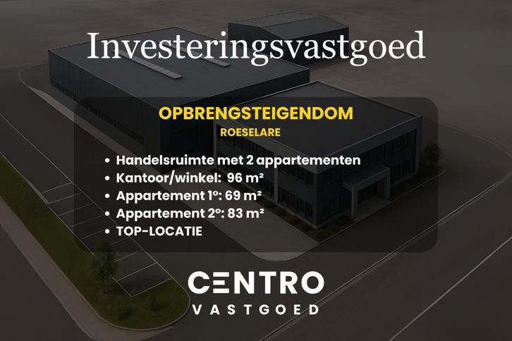 TE KOOP - Opbrengsteigendom, Immo, Huizen en Appartementen te koop, Provincie West-Vlaanderen, Woning met bedrijfsruimte, C