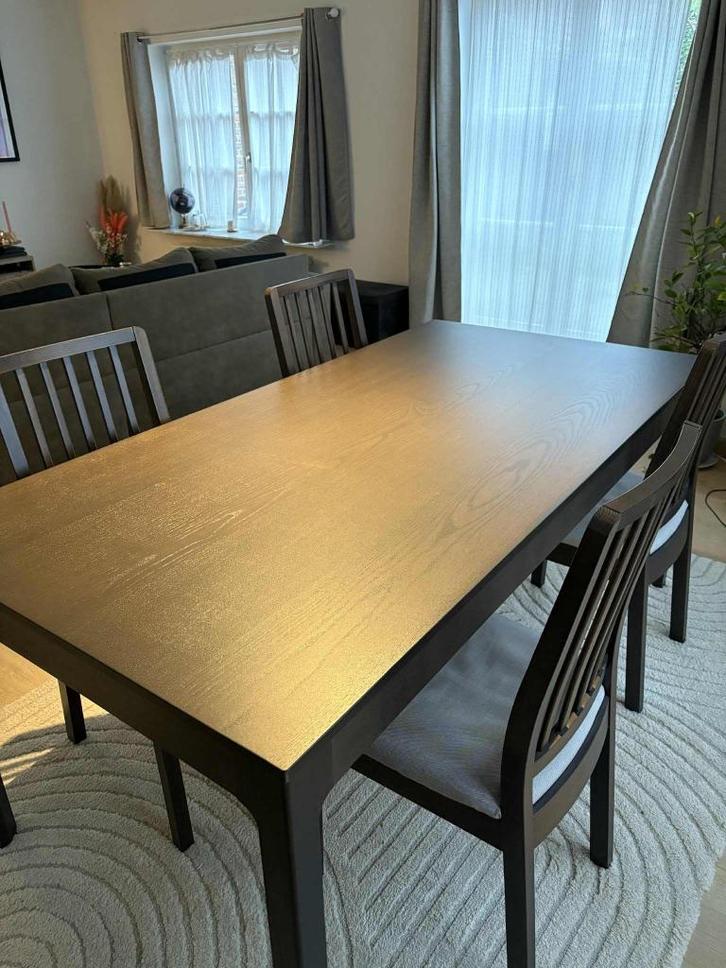 Table IKEA extensible EKEDALEN + 4 chaises, Maison & Meubles, Tables | Tables à manger, Comme neuf, Chêne, Synthétique, Enlèvement