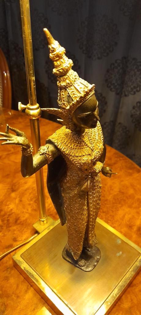 Prachtige bronzen lamp Aziatische kunst - uniek stuk, Antiek en Kunst, Antiek | Brons en Koper, Brons, Ophalen of Verzenden