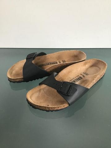 Gratis Verzenden | Birkenstock Madrid zwarte slippers 38 beschikbaar voor biedingen