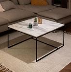 Marque Gemeubileerde rechthoekige witte marmeren tafel, 50 tot 100 cm, Overige materialen, Gebruikt, Rechthoekig