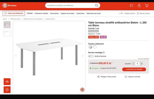 Table tonneau stratifié anti bactérien de chez BRUNEAU, Maison & Meubles, Bureaux, Comme neuf