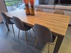 6 mooie eetkamerstoelen in nieuwstaat, Ophalen, Zo goed als nieuw, Metaal, Grijs