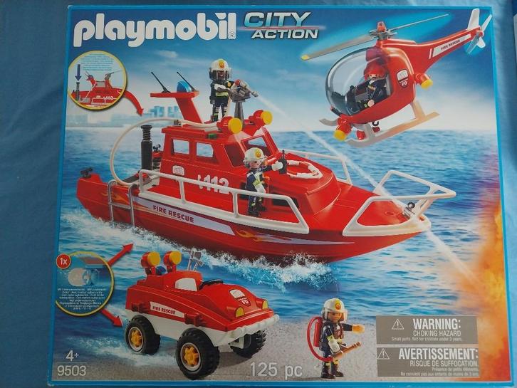Playmobil City Action 9503 brandweer, Kinderen en Baby's, Speelgoed | Playmobil, Zo goed als nieuw, Complete set, Ophalen
