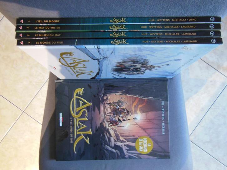 Lot BD Aslak 1 à 4 + 6, Boeken, Stripverhalen, Gelezen, Ophalen of Verzenden
