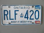 Canadese nummerplaat Ontario 1980,s Keep it beautiful, Verzamelen, Ophalen of Verzenden, Zo goed als nieuw, Auto's