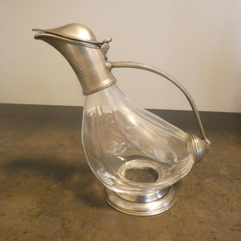 Vintage Arte Italica Taverna Eend Wijn Karaf Glas/Tin [1780], Antiek en Kunst, Antiek | Glaswerk en Kristal, Ophalen of Verzenden