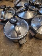 Set van 20 roestvrijstalen snelkookpannen, Ophalen, Gebruikt, Inox, Kookpan of Snelkookpan