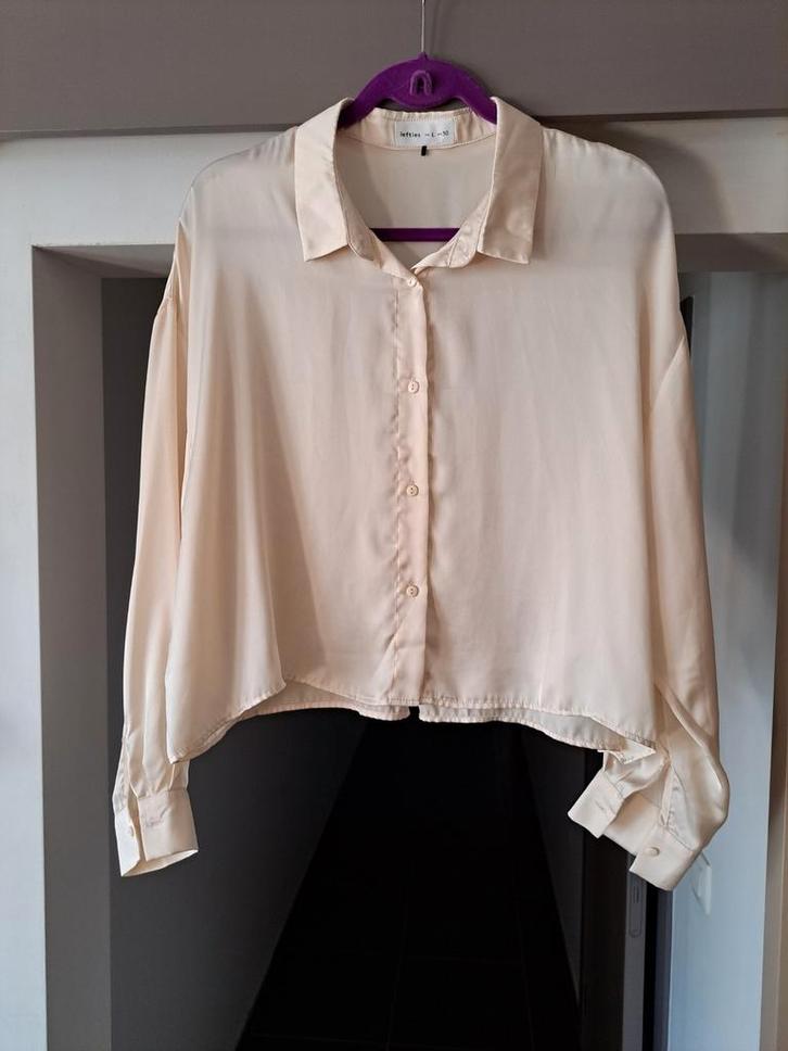 Lefties satijn blouse, mt 44, oversized, Kleding | Dames, Blouses en Tunieken, Zo goed als nieuw, Maat 42/44 (L), Overige kleuren