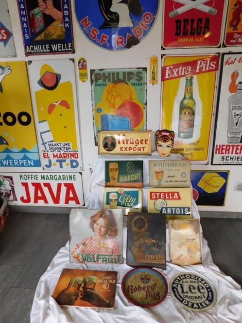 Tigra , Stella , Celta , Haecht ... te ruil tegen takshouder, Verzamelen, Merken en Reclamevoorwerpen, Reclamebord, Ophalen of Verzenden