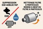 Nettoyage filtre a particules ( suppression egr fap adblue), Enlèvement