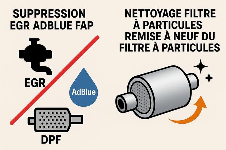 Nettoyage filtre a particules ( suppression egr fap adblue), Autos : Divers, Produits d'entretien, Enlèvement