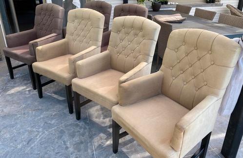 Eetkamer stoelen 6 stuks, Huis en Inrichting, Stoelen, Zo goed als nieuw, Drie, Bruin, Ophalen