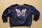 Sweater met mooie vlinder in pailletten – H&M – maat 110/116, Comme neuf, Fille, Pull ou Veste, Enlèvement ou Envoi