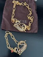 Guess gouden ketting en armband met strass, Handtassen en Accessoires, Kettingen, Ophalen, Overige materialen, Zo goed als nieuw
