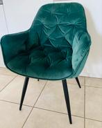 Stoelen velvet green, Vier, Stof, Ophalen of Verzenden, Zo goed als nieuw