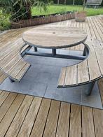 Ronde tuinbank 8 personen, Ophalen, Zo goed als nieuw, Metaal