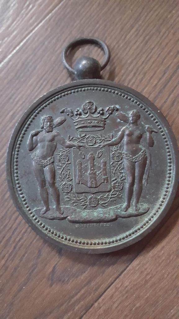 Internationaal Festival 1885 (médaille, Postzegels en Munten, Penningen en Medailles, Ophalen of Verzenden