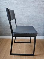 8 chaises noires design en cuir, Maison & Meubles, Chaises, Modern, kwaliteitsvol, Comme neuf, Enlèvement, Cinq, Six Chaises ou plus