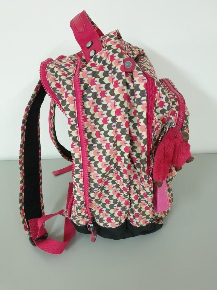 Kipling rugzak, Handtassen en Accessoires, Tassen | Schooltassen, Zo goed als nieuw, Rugtas, 30 tot 40 cm, 30 tot 40 cm, Roze