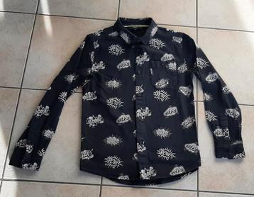 Cool zwart hemdje met woordopdruk maat 140 of 10 jaar JBC  beschikbaar voor biedingen