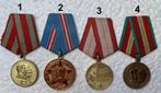 Medailles, Rusland 4X USSR Verjaardag Soviet leger en Marine, Verzamelen, Ophalen of Verzenden, Landmacht, Lintje, Medaille of Wings