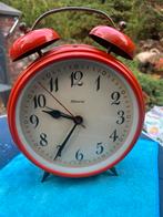 Vintage grote Blessing wekker oranje, Elektronische apparatuur, Wekkers, Ophalen of Verzenden, Zo goed als nieuw