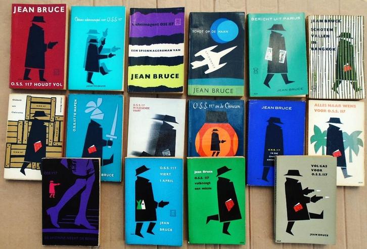 16 [eerste druk] spionageromans 'Agent O.S.S. 117"-1960/1970, Boeken, Detectives, Gelezen, Ophalen of Verzenden