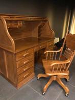 Roltop bureau met bijhorend bureaustoel, Huis en Inrichting, Bureaus, Ophalen, Bureau
