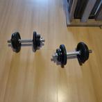 Twee halters met elk 10kg gewichten, Sport en Fitness, Ophalen of Verzenden, Zo goed als nieuw