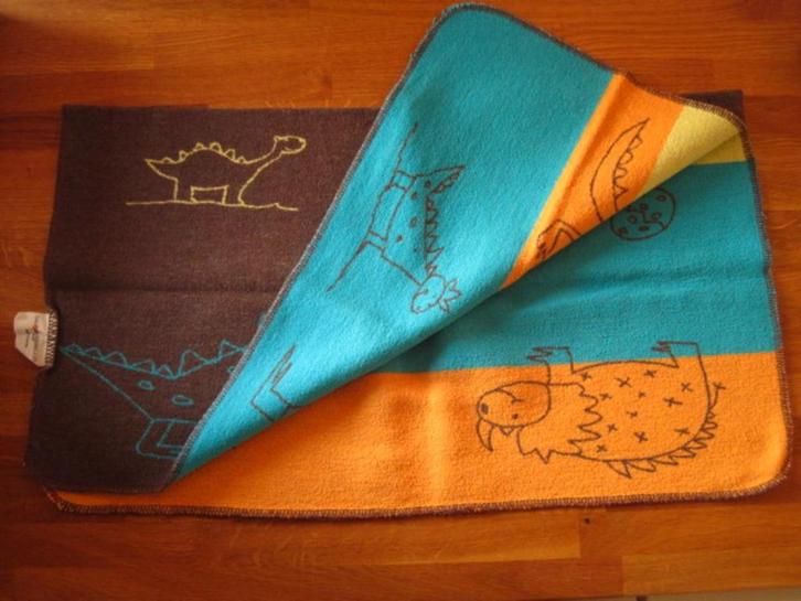 Dekentje flanel baby 65 x75 cm als nieuw Dino, Kinderen en Baby's, Dekens, Slaapzakjes en Inbakerproducten, Zo goed als nieuw
