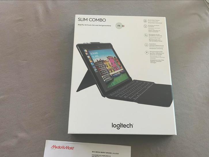 SLIM COMBO LOGITECH IPAD PRO 12.9-inch 1st & 2nd generation, Computers en Software, Tablet-hoezen, Nieuw, Bescherming voorkant