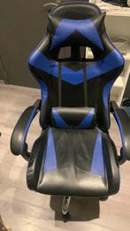 Game stoel, Huis en Inrichting, Ophalen, Gaming bureaustoel, Blauw, Zo goed als nieuw