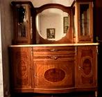 Antiek dressoir met spiegel - massief hout, Enlèvement, Utilisé