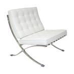 Barcelona chair replica wit - 2 stuks, Ophalen