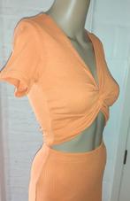 Lange jurk oranje met cut-out Missguided XS of 34, Kleding | Dames, Verzenden, Nieuw, Oranje, Maat 34 (XS) of kleiner