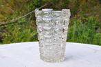 vase en verre épais moulé carré et rond, Antiquités & Art, Enlèvement ou Envoi