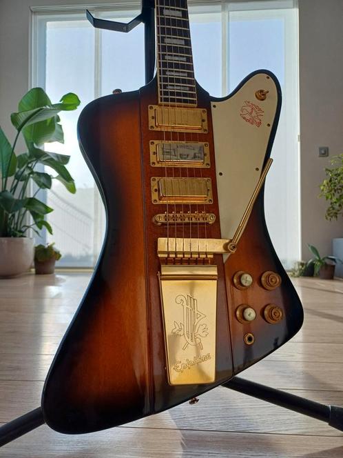 Epiphone '63 Firebird VII  - Vintage Sunburst, Muziek en Instrumenten, Snaarinstrumenten | Gitaren | Elektrisch, Gebruikt, Solid body