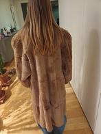 Pelsmantel in 100% echt konijn, Kleding | Dames, Ophalen of Verzenden, Gedragen, Maat 46/48 (XL) of groter, Bruin